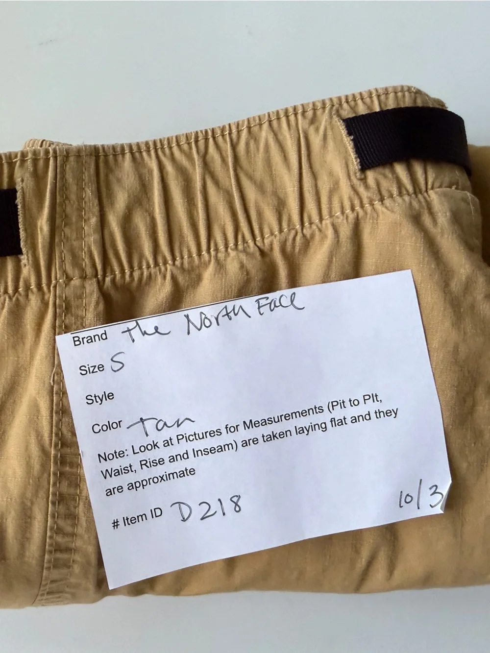 The North Face Mens Small Mustard Yellow Ripstop Cargo Hiking Shorts Belted